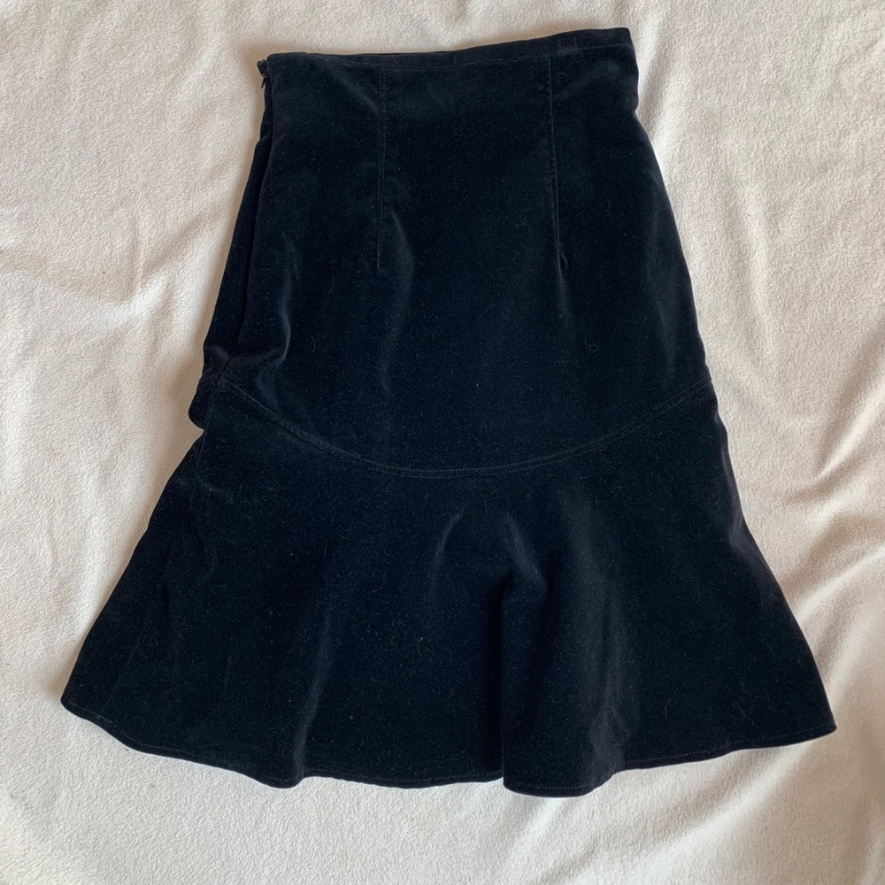 Context black velvet skirt size 2 - Picture 2 of 3